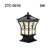 Đèn LED Trụ Cổng Tường Rào Ngoài Trời Kiểu Dáng Cổ Điển Solar Garden Lighting