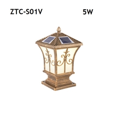 Đèn LED Trụ Cổng Tường Rào Ngoài Trời Kiểu Dáng Cổ Điển Solar Garden Lighting