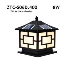 Đèn LED Trụ Cổng Tường Rào Ngoài Trời Kiểu Dáng Cổ Điển Solar Garden Lighting