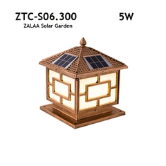 Đèn LED Trụ Cổng Tường Rào Ngoài Trời Kiểu Dáng Cổ Điển Solar Garden Lighting