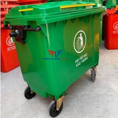 Thùng Rác Nhựa 660L HDPE 4 Bánh Xe