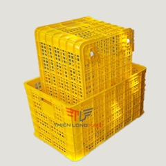 Thùng Nhựa Rỗng HS0199, Sóng 5 Bánh Xe KT: 775 x 495 x H 455 mm