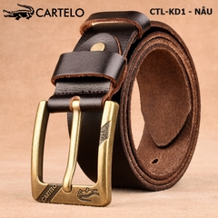 Thắt lưng nam khóa đồng nguyên khối hiệu Cartelo CTL-KD01