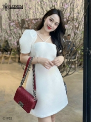 Đầm LOREN tay phồng cột dây C1932