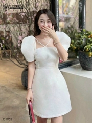 Đầm LOREN tay phồng cột dây C1932