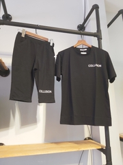 Sét thun nữ lửng collusion đen A9040