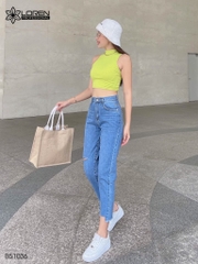 Quần jean baggy LOREN rách tua B51036