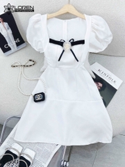 Đầm LOREN cổ vuông tay bồng C11047