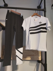 Sét thun nữ dài adidas đen A9047