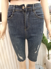 Quần jean ngố tua xanh B5236