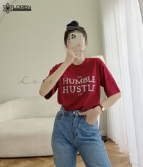 Áo thun nữ LOREN hình chữ đỏ A2680