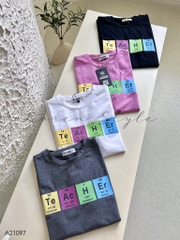 Áo thun nữ LOREN Regular hóa học A21097