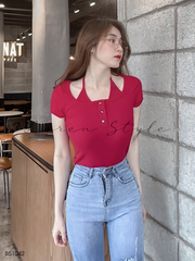 Quần jean nữ skinny LOREN lửng rách gối B51042