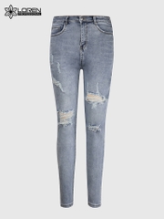 Quần jean nữ skinny LOREN wash rách B51044