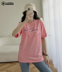 Áo thun nữ LOREN chữ Gust sunday hồng A2746