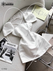 Đầm LOREN tay phồng cột dây C1932