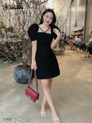 Đầm LOREN tay phồng cột dây C1932