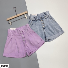 Quần kaki short nhiều nút tím B5083