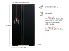 Tủ lạnh Hitachi R-FS800GPGV2(GBK) Inverter 589 lít