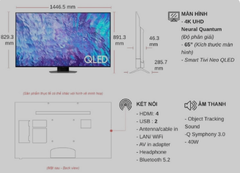 Tivi Samsung QA65Q80DAKXXV 65 inch QLED 4K 120HZ new 2024