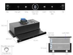 Máy hút mùi âm tủ Chef's EH-R906E7T