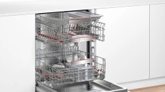 Máy rửa bát Bosch SMI8ZDS81T series 8 bán âm, sấy Zeolith, hé cửa Nhập Đức