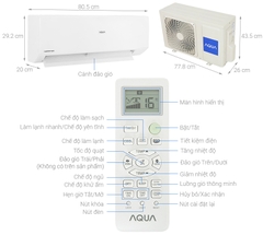 Điều hòa Aqua 1 chiều inverter 12000Btu AQA-RUV13RBN