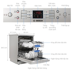 Máy rửa bát Bosch SMS63L08EA độc lập 12 bộ