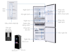 Tủ lạnh Electrolux EBB3442K-H Inverter 308 lít