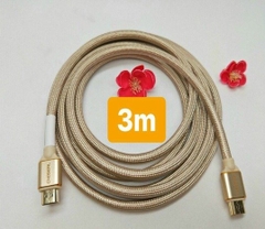 Cáp HDMI 3m màu vàng chuẩn 2.0 tín hiệu 4K