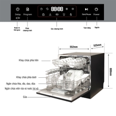 Máy rửa bát Kocher KDEU-8839 8 bộ