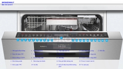 Máy rửa bát Bosch SMI8ZDS81T series 8 bán âm, sấy Zeolith, hé cửa Nhập Đức