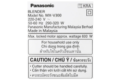 Máy xay sinh tố Panasonic MX-V310KRA