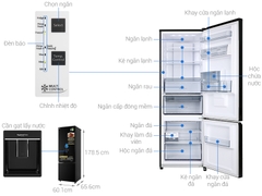 Tủ Lạnh Panasonic NR-BC360WKVN Inverter 322 Lít