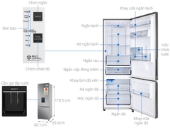 Tủ lạnh Panasonic NR-BV360WSVN Inverter 322 lít
