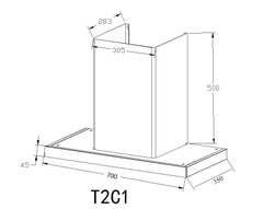 Máy hút mùi chữ T Prato PT-368.T1