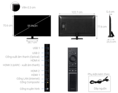 Tivi Samsung QA55Q80CAKXXV QLED 4K 55 inch 120HZ 2023