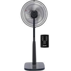 Quạt cây Mitsubishi LV16S-RA CY-GY 3 cánh 47W màu xám đậm có điều khiển từ xa