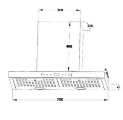 Máy hút mùi Chef's EH-R107E3D