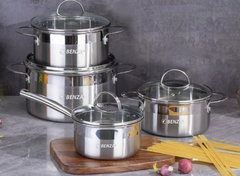 Bộ 2 nồi xửng BENZA BZ-HI30 inox304 3 đáy