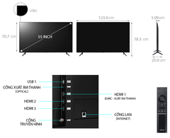 Smart Tivi Samsung 4K 43 inch UA43AU7700KXXV UHD