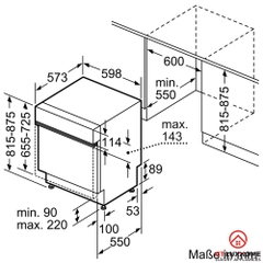 Máy Rửa Bát Bosch SMI6ECS10E Seri 6 Bán Âm Sấy Hé Cửa Tự Động