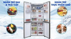Tủ lạnh Aqua AQR-IGW525EM(GP) Inverter 511 lít