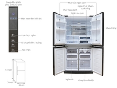 Tủ lạnh Sharp SJ-FX630V-ST Inverter 626 lít
