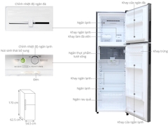 Tủ lạnh Sharp SJ-X281ESL Inverter 271 lít