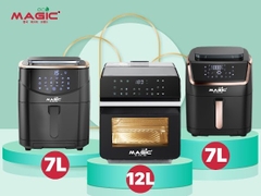 Nồi chiên không dầu kết hợp hấp cao cấp Magic Eco S12 12 lít