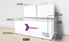 Tủ đông Sanaky VH-6699W4K, 2 chế độ, Inverter 660 lít