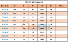 Cầu kẹp khuôn cong M12