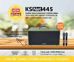 Loa karaoke di động ACNOS KSNET445, pin 4-6h, 100W