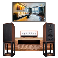 Loa Wharfedale Linton Heritage + Amply Leak Stereo 230